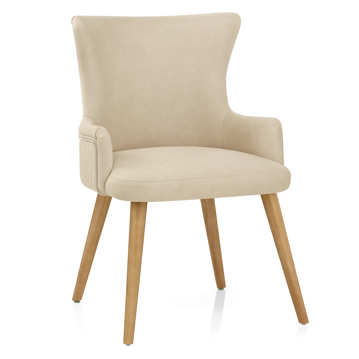 Sedia Ecopelle Legno - Diablo Crema