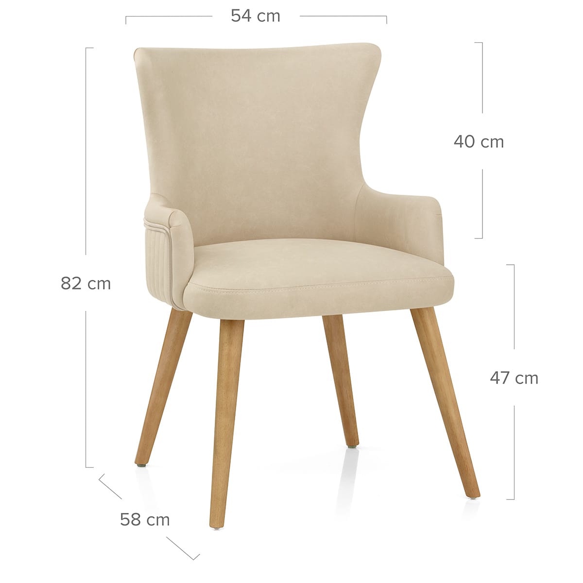 Sedia Ecopelle Legno - Diablo Crema