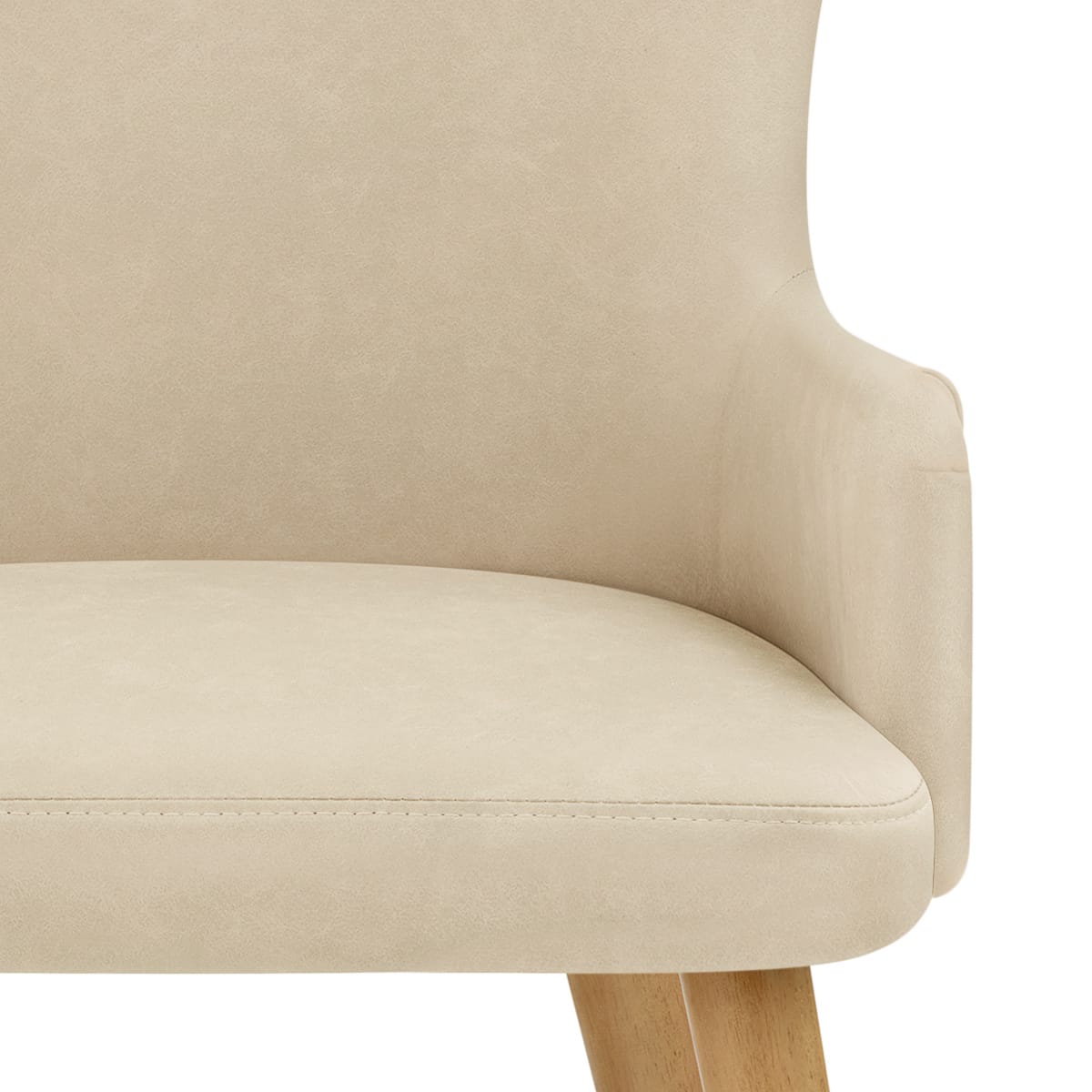 Sedia Ecopelle Legno - Diablo Crema