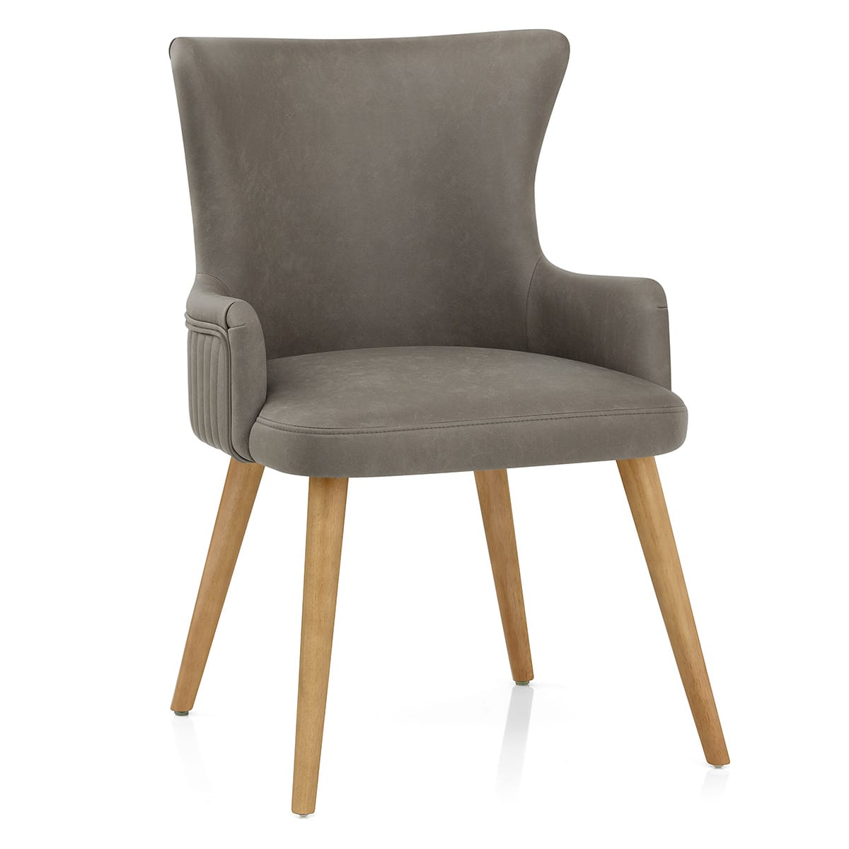 Sedia Ecopelle Legno - Diablo Grigio
