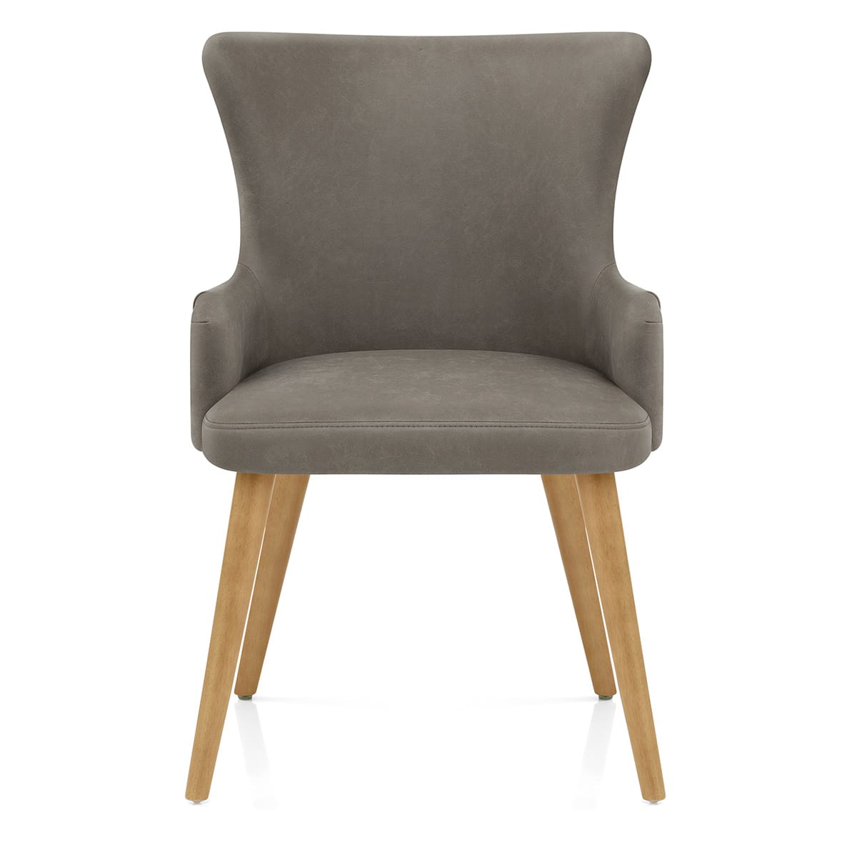 Sedia Ecopelle Legno - Diablo Grigio