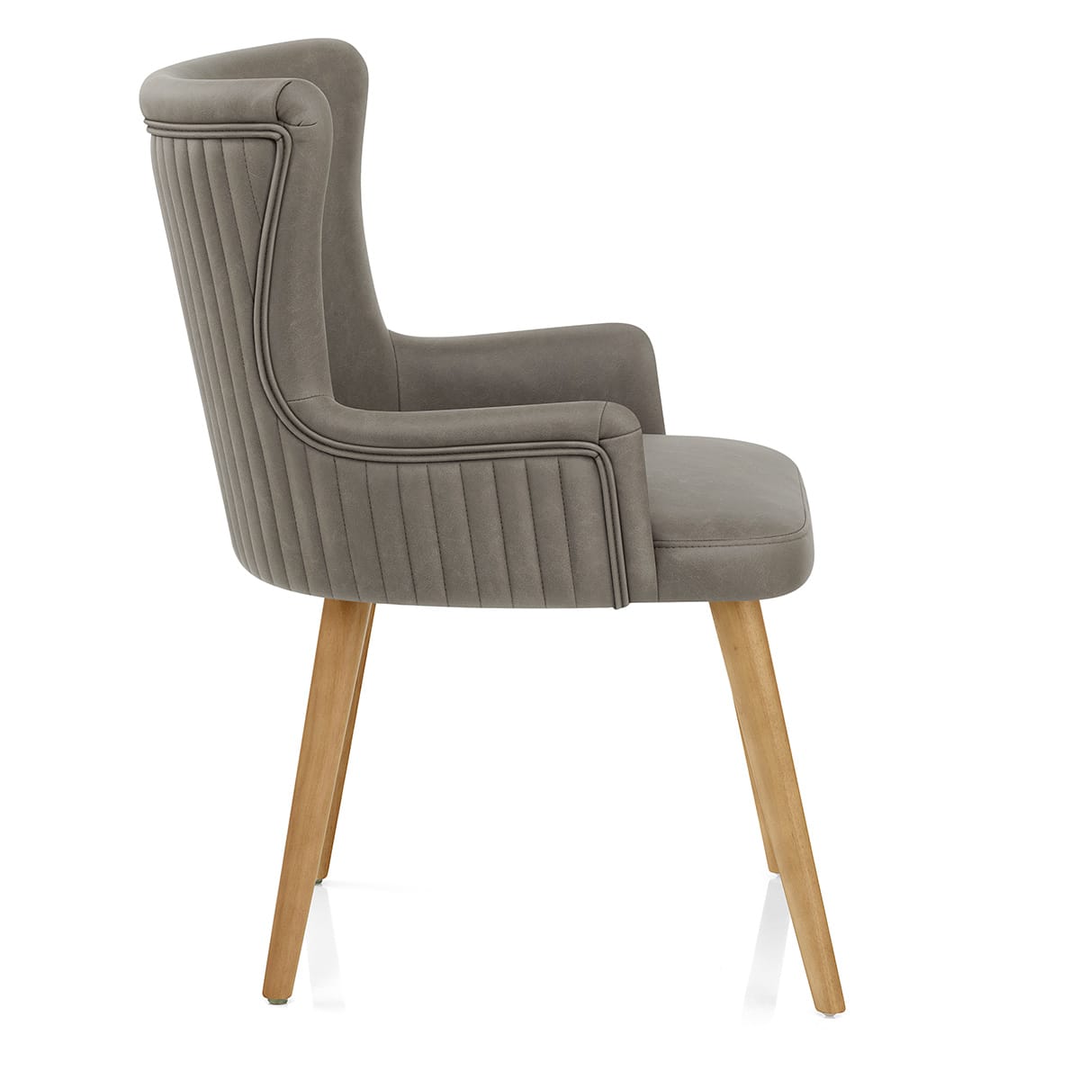 Sedia Ecopelle Legno - Diablo Grigio