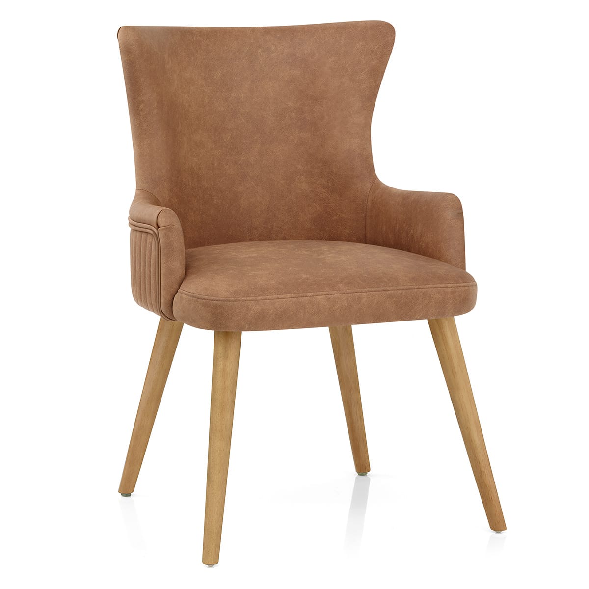 Sedia Ecopelle Legno - Diablo Marrone