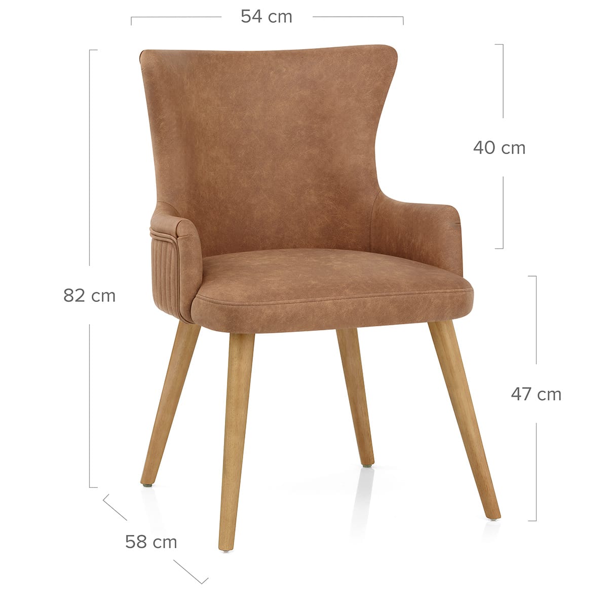 Sedia Ecopelle Legno - Diablo Marrone