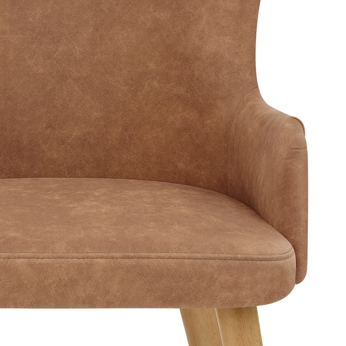 Sedia Ecopelle Legno - Diablo Marrone
