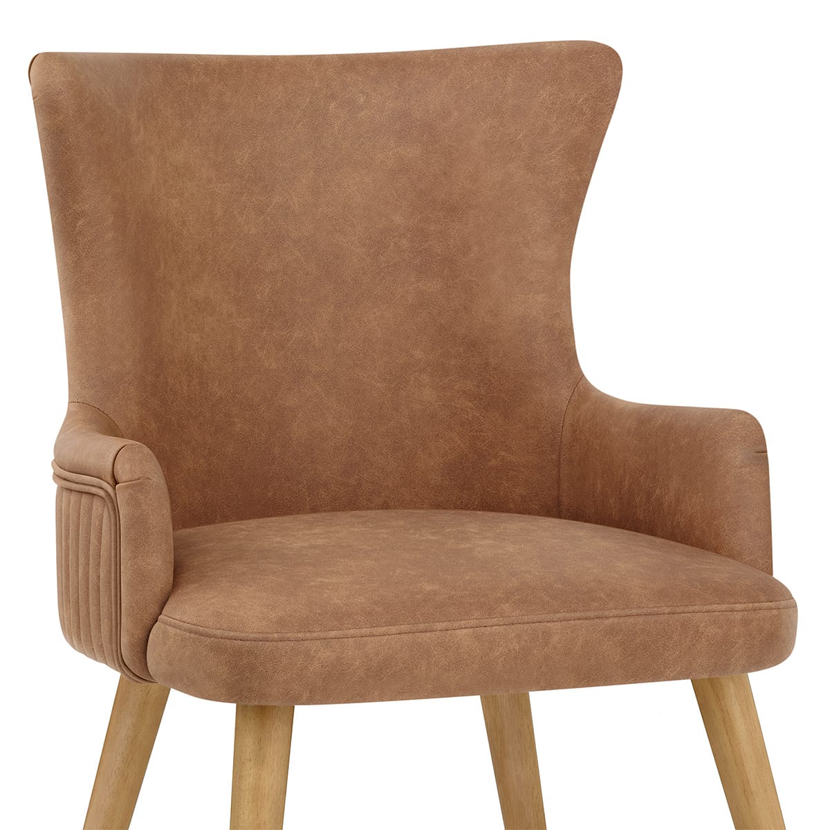 Sedia Ecopelle Legno - Diablo Marrone