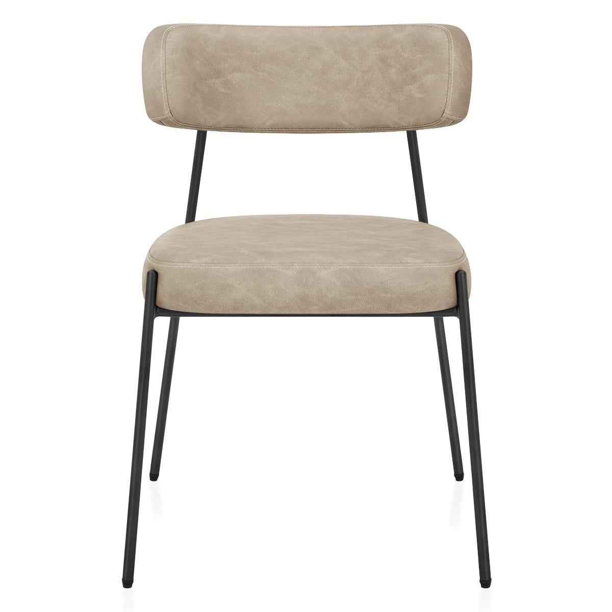 Sedia da pranzo Ecopelle - Diana Beige