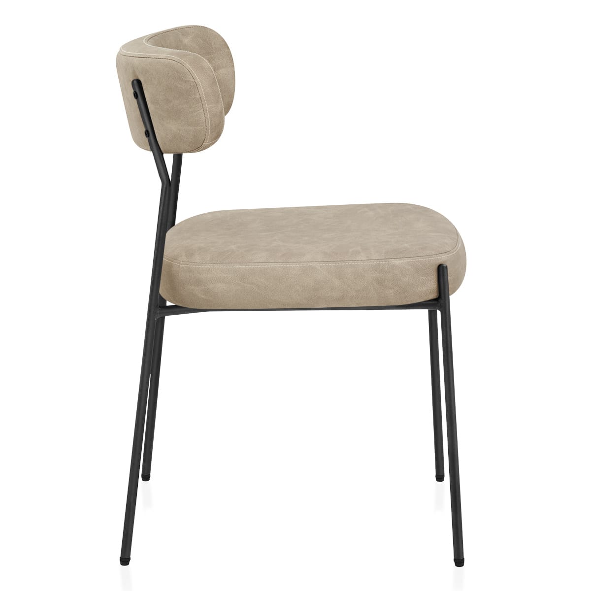 Sedia da pranzo Ecopelle - Diana Beige