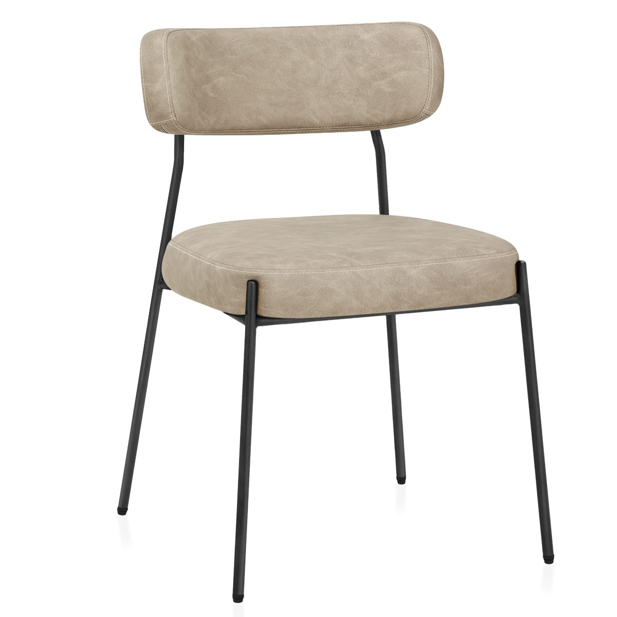 Sedia da pranzo Ecopelle - Diana Beige