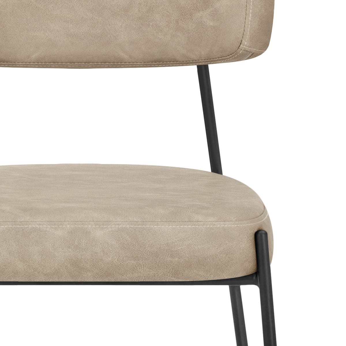 Sedia da pranzo Ecopelle - Diana Beige