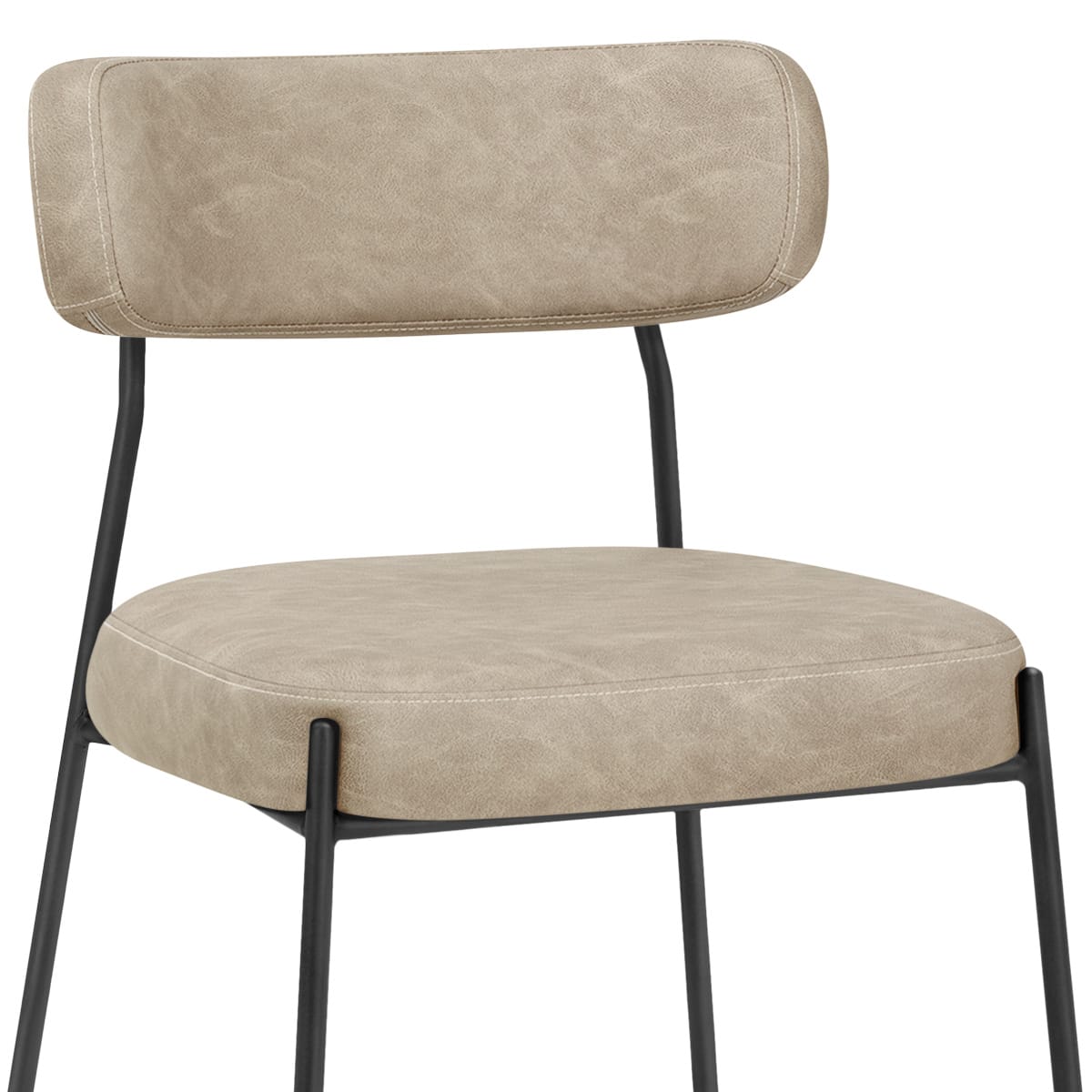 Sedia da pranzo Ecopelle - Diana Beige