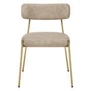 Sedia Ecopelle dorate - Diana Beige