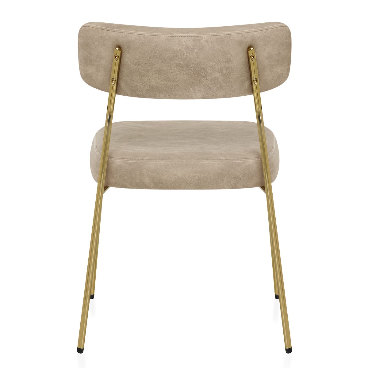 Sedia Ecopelle dorate - Diana Beige