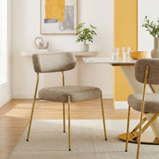Sedia Ecopelle dorate - Diana Beige
