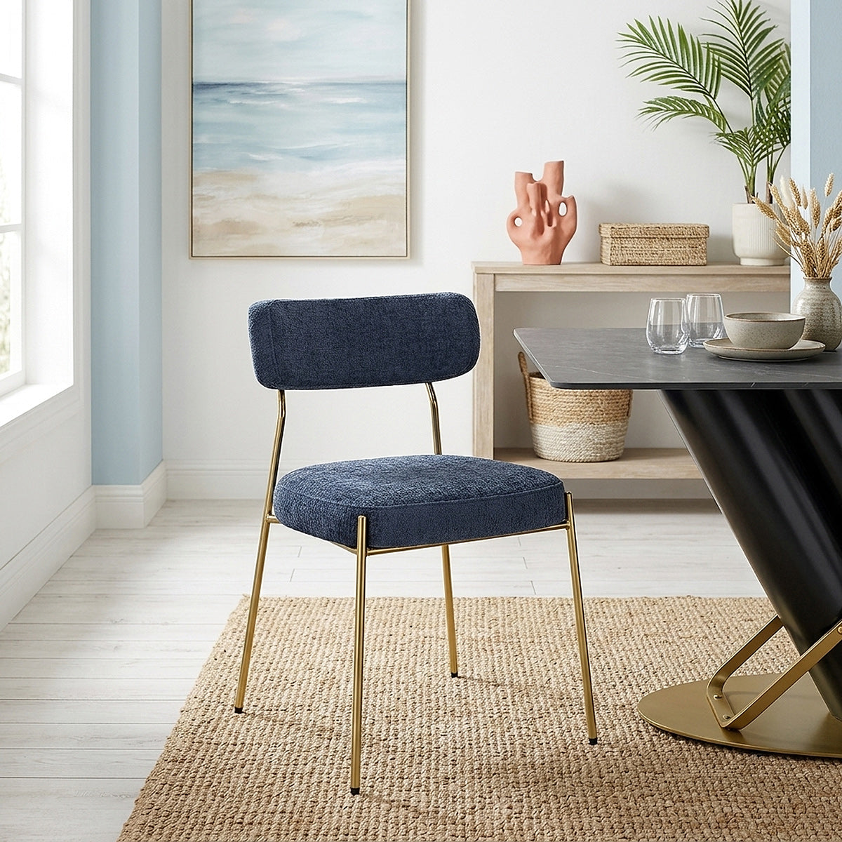 Sedia Stoffa dorate - Diana Blu