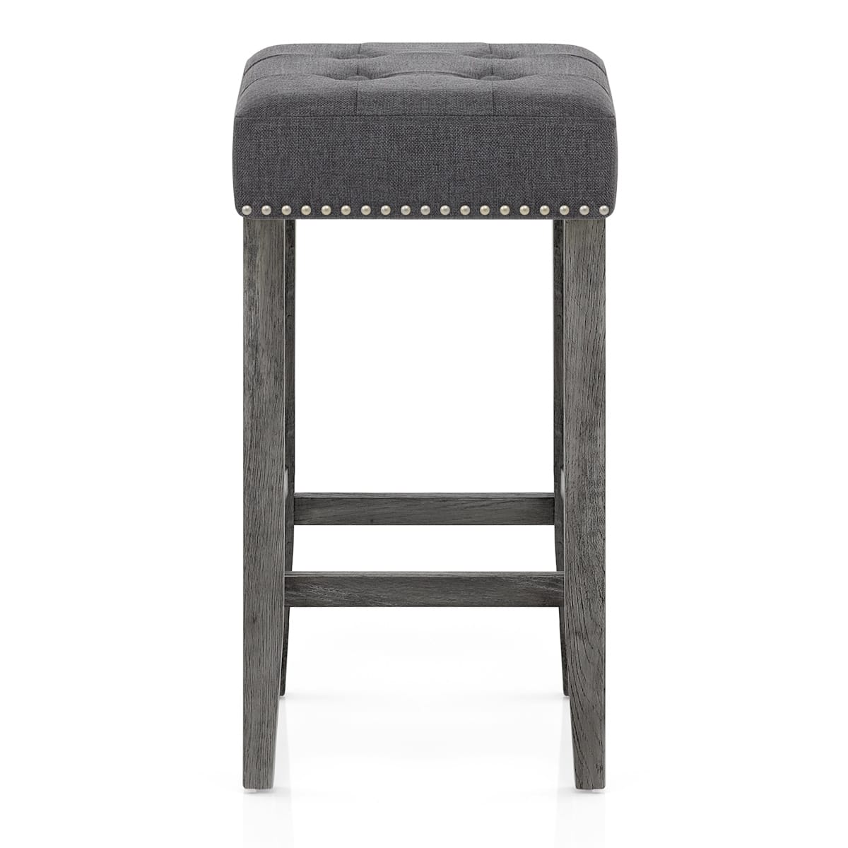 Sgabello Tessuto Legno - Dove Grigio scuro