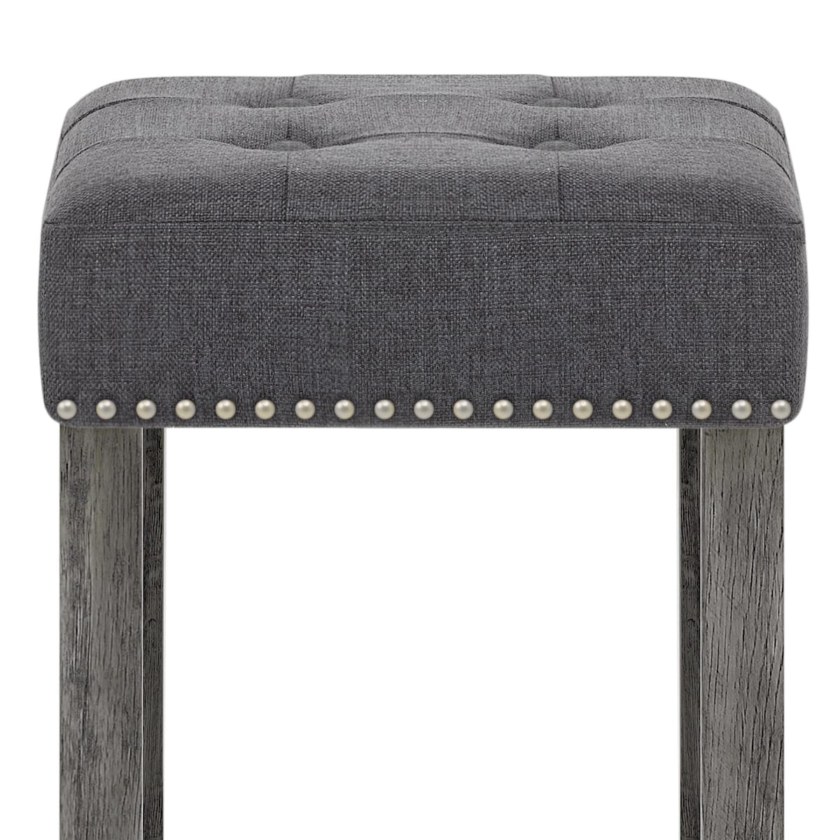 Sgabello Tessuto Legno - Dove Grigio scuro