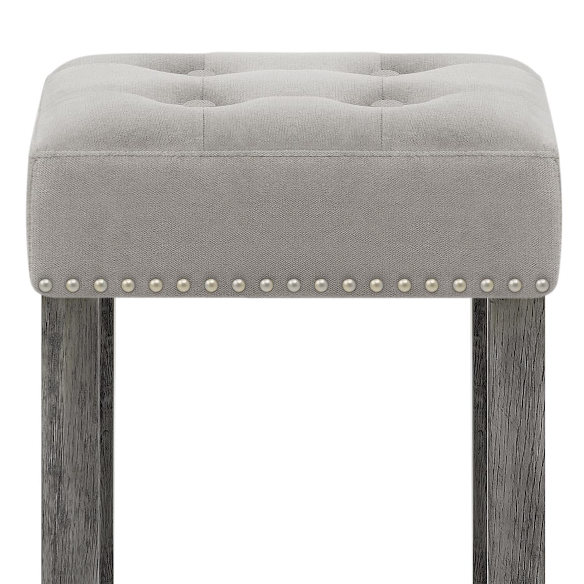 Sgabello Velluto Legno - Dove Grigio