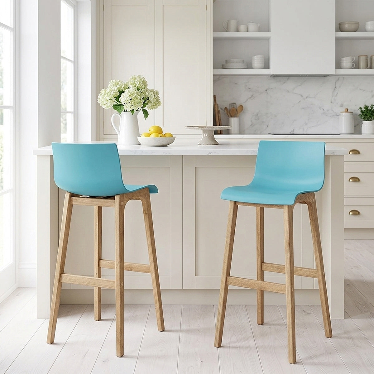 Sgabello Resina Legno - Drift ABS Blu