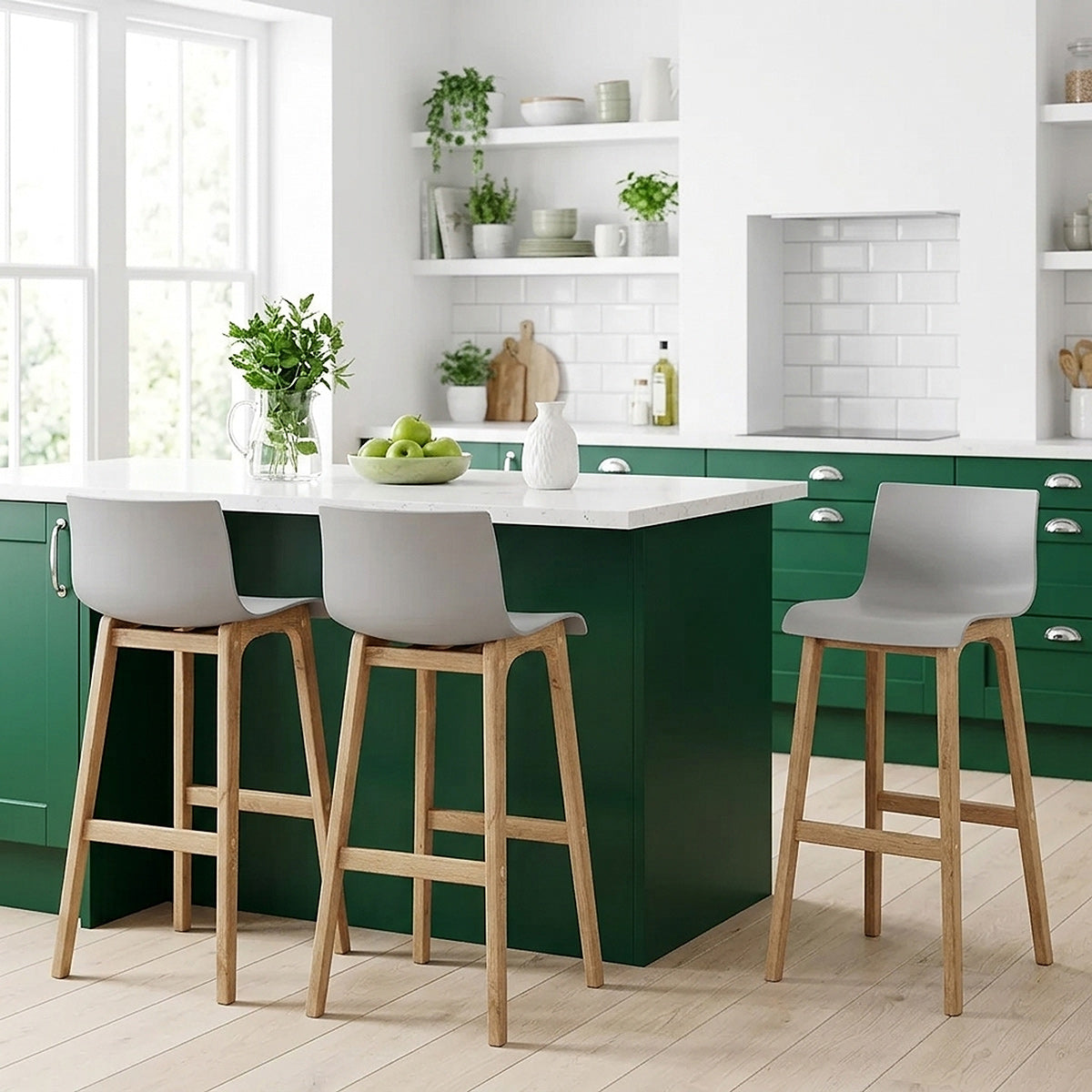 Sgabello Resina Legno - Drift ABS Grigio
