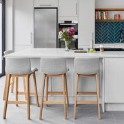 Sgabello Tessuto Legno - Drift Grigio