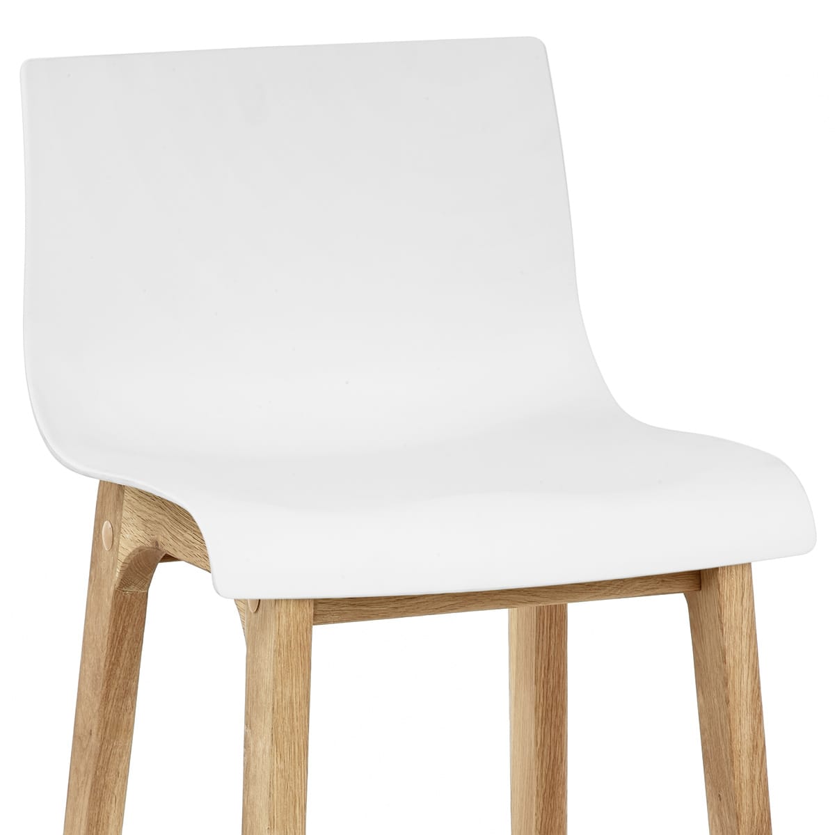 Sgabello Resina Legno - Drift ABS Bianco