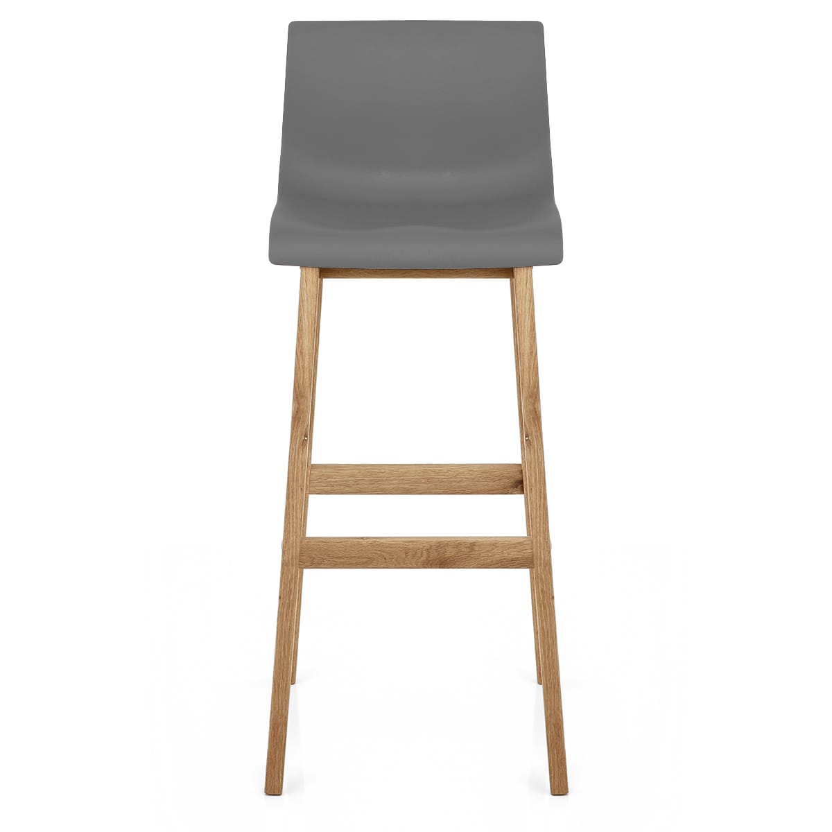 Sgabello Resina Legno - Drift ABS Grigio scuro