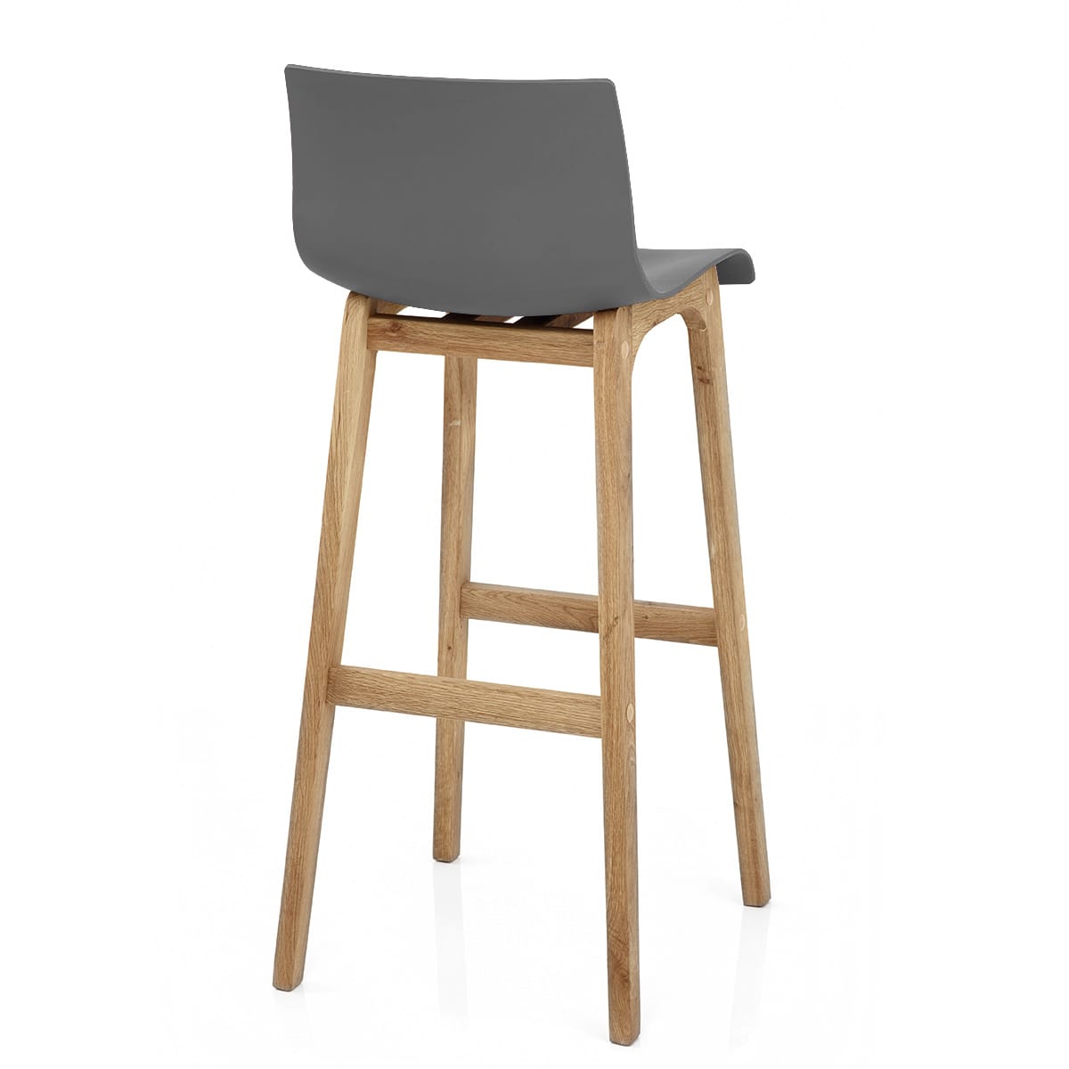 Sgabello Resina Legno - Drift ABS Grigio scuro