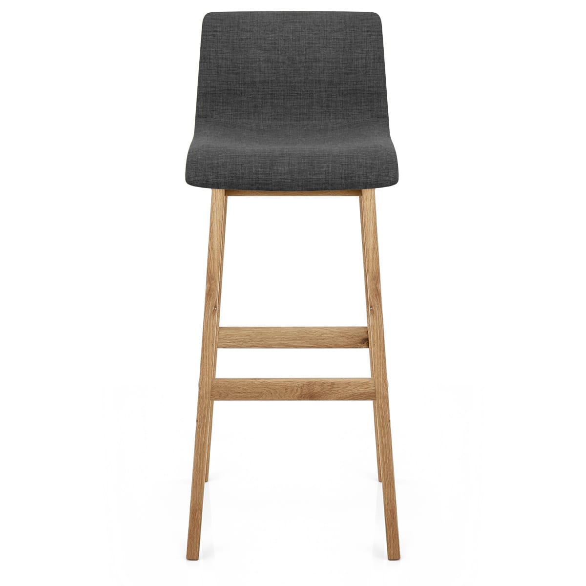 Sgabello Tessuto Legno - Drift Grigio scuro