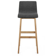 Sgabello Tessuto Legno - Drift Grigio scuro