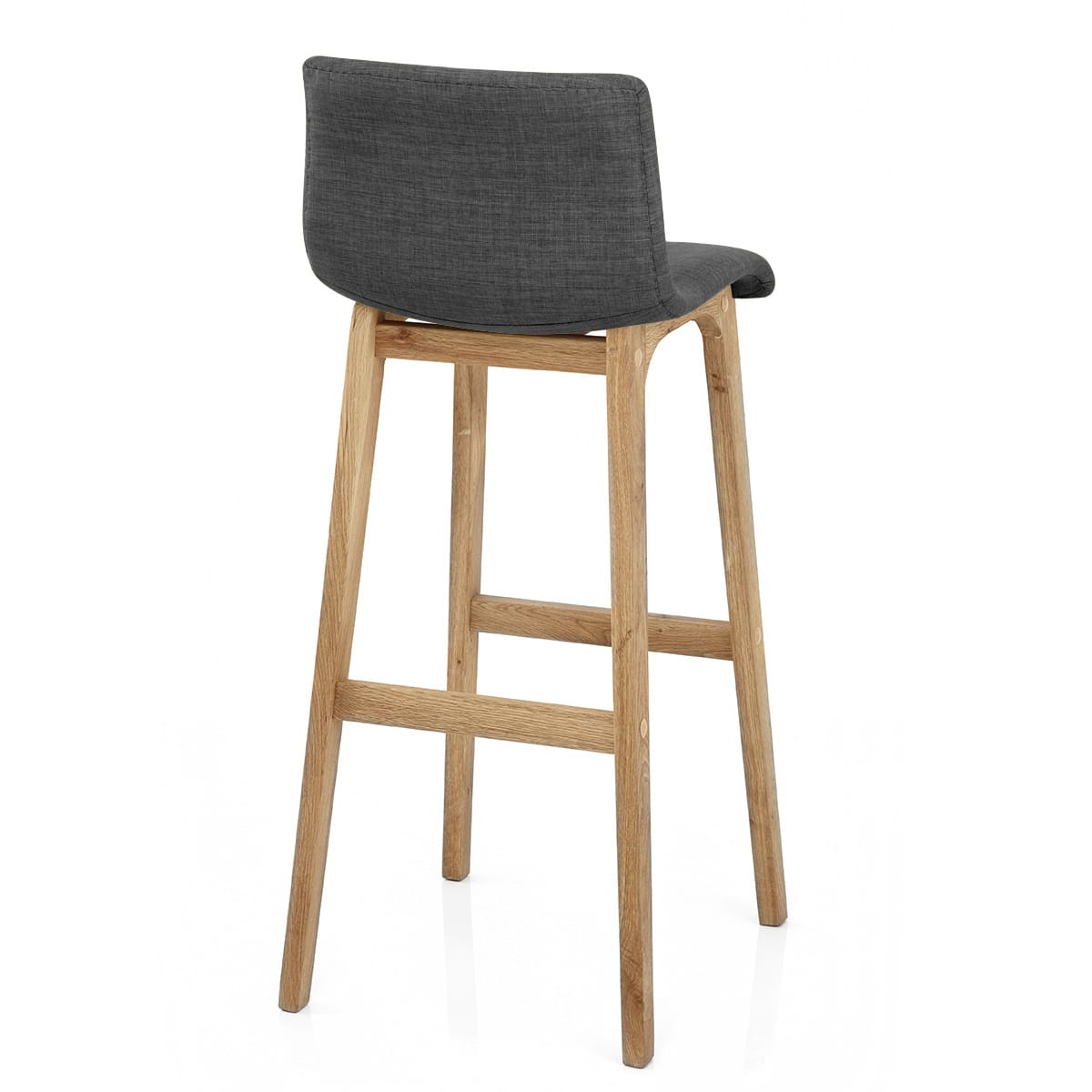 Sgabello Tessuto Legno - Drift Grigio scuro