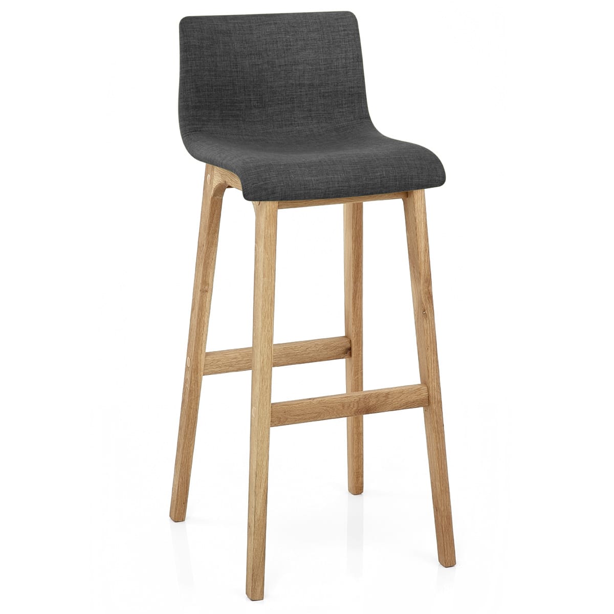 Sgabello Tessuto Legno - Drift Grigio scuro
