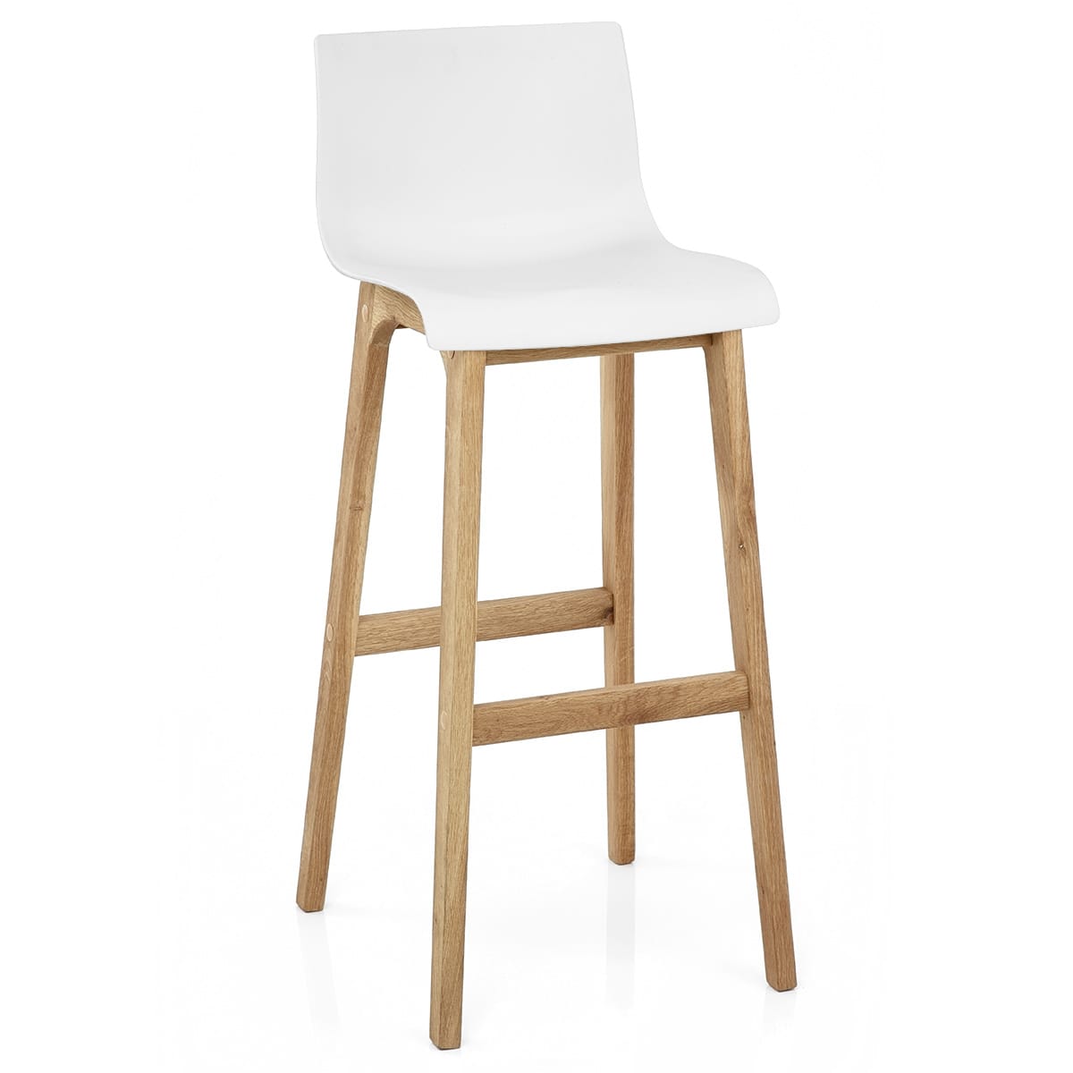 Sgabello Resina Legno - Drift ABS Bianco