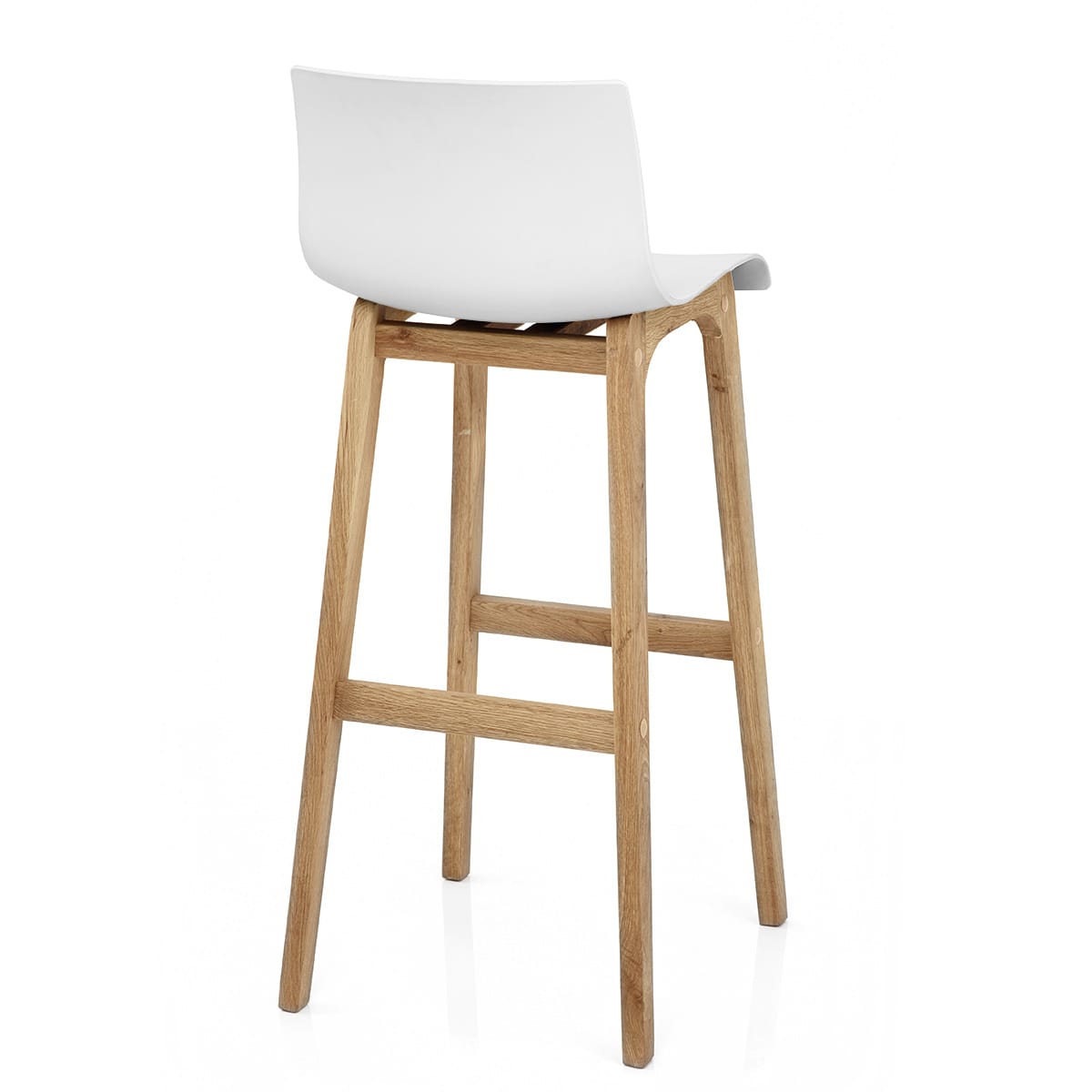 Sgabello Resina Legno - Drift ABS Bianco