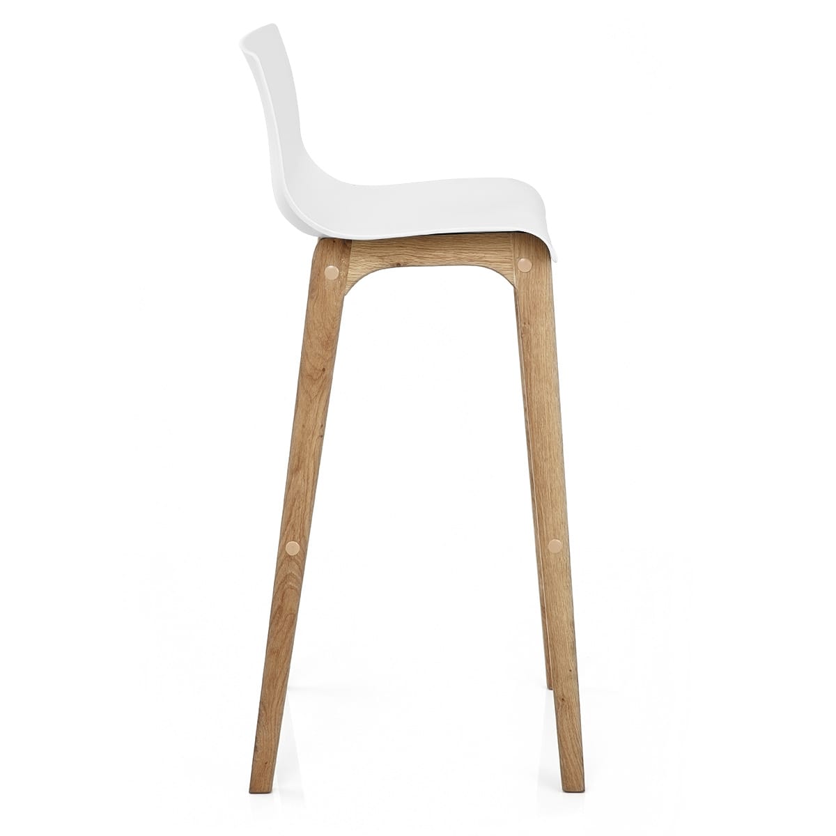 Sgabello Resina Legno - Drift ABS Bianco