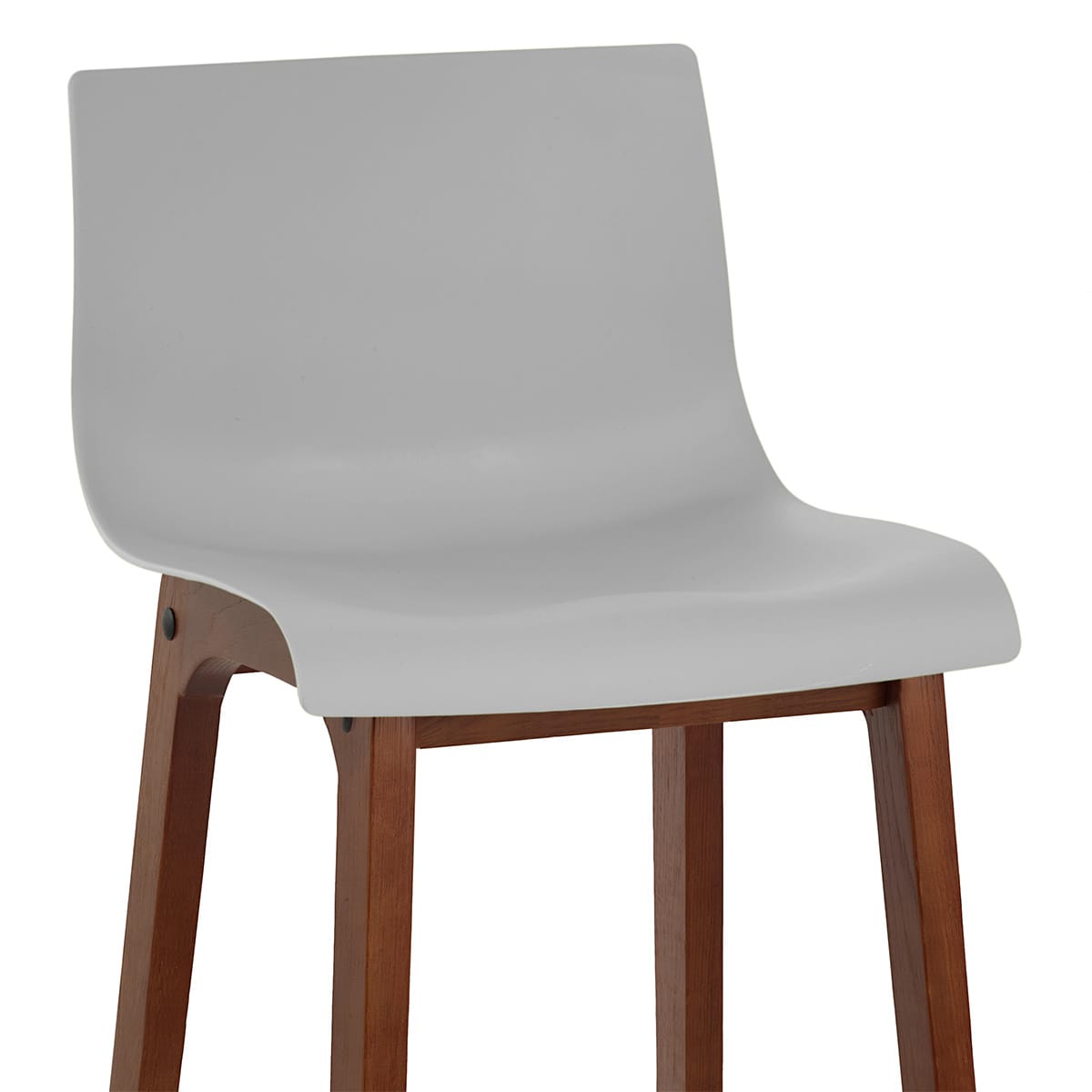 Sgabello Resina Legno - Drift Noce e Grigio
