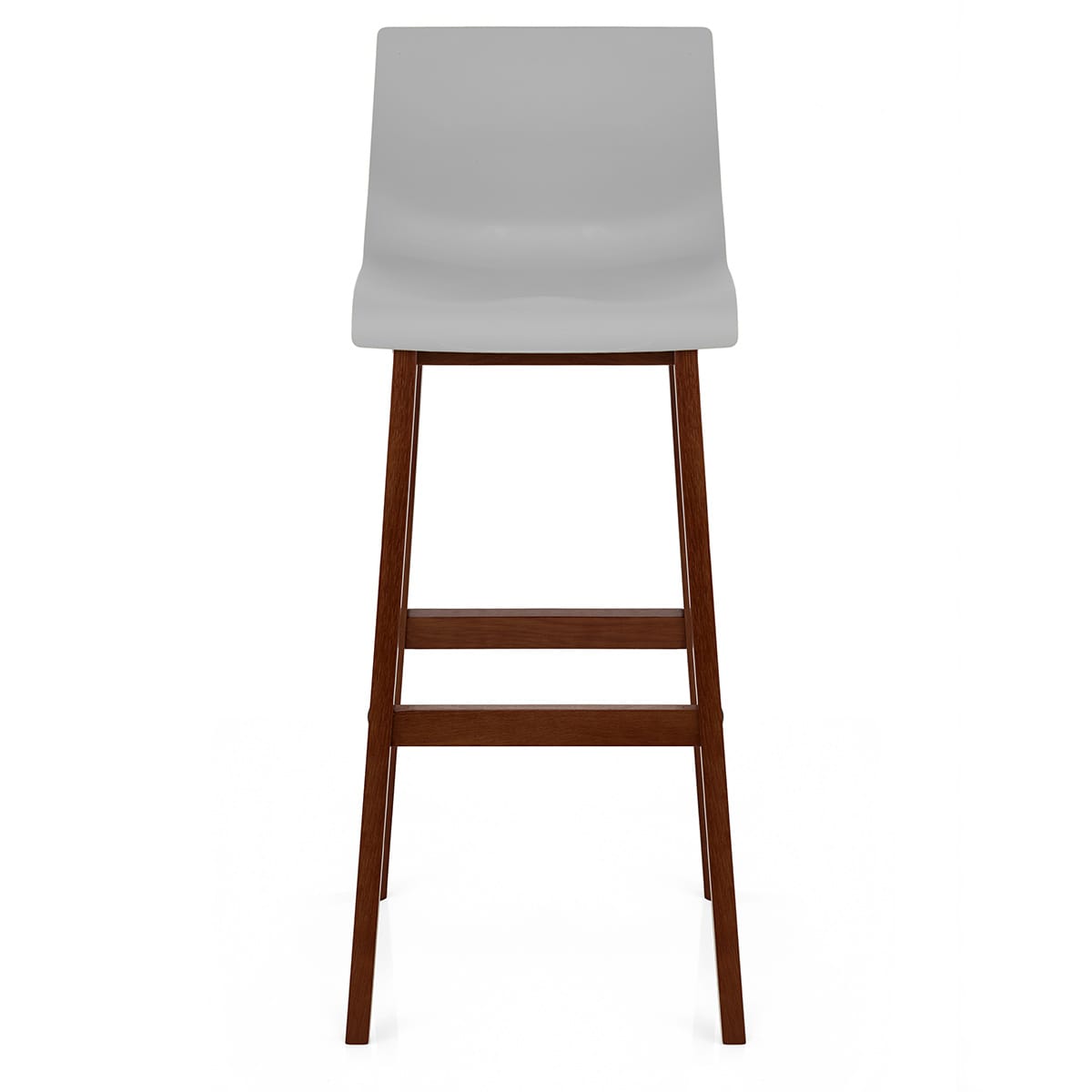 Sgabello Resina Legno - Drift Noce e Grigio