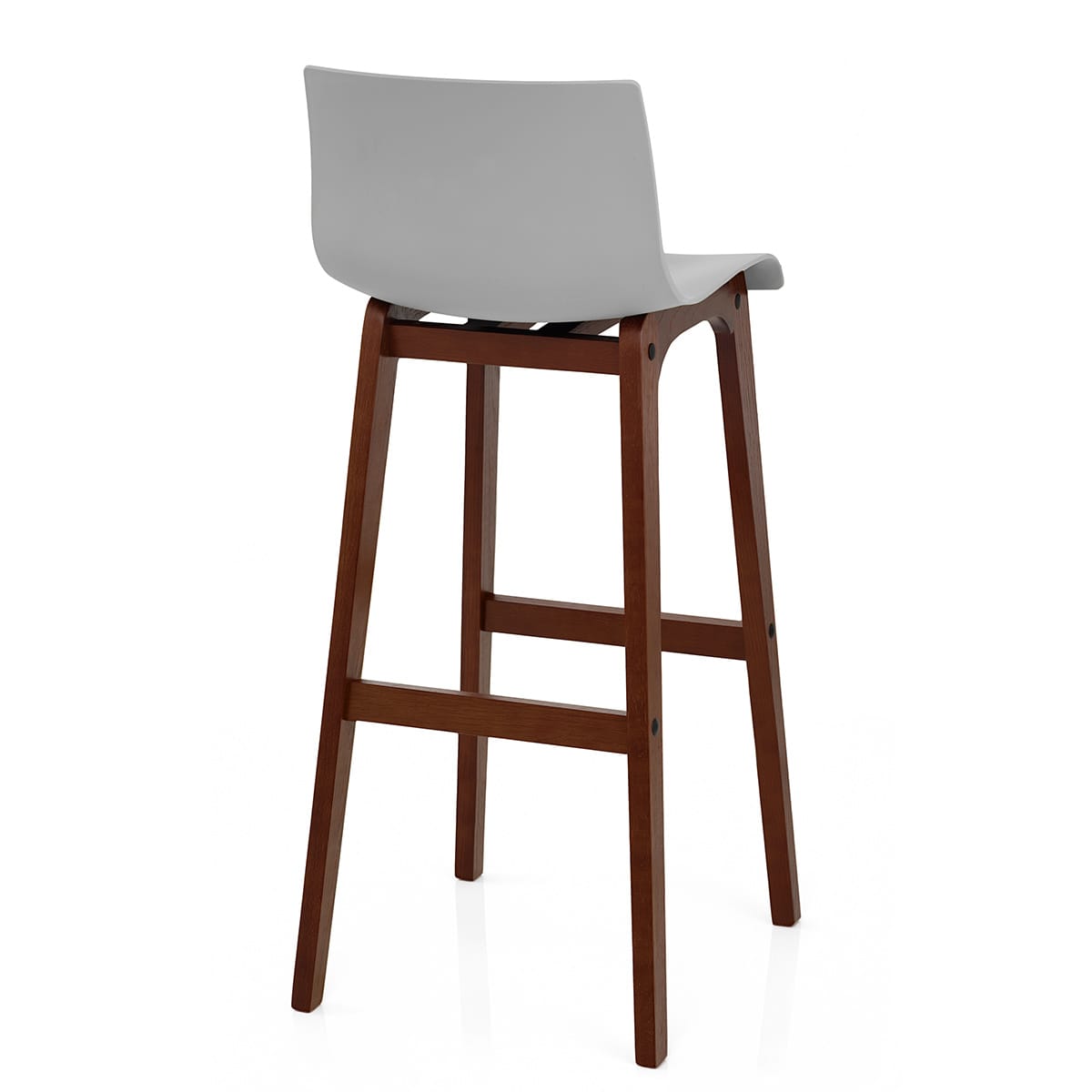Sgabello Resina Legno - Drift Noce e Grigio