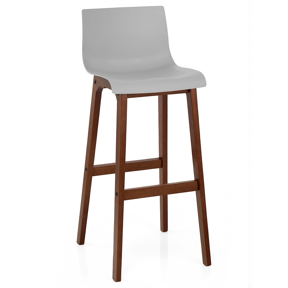 Sgabello Resina Legno - Drift Noce e Grigio