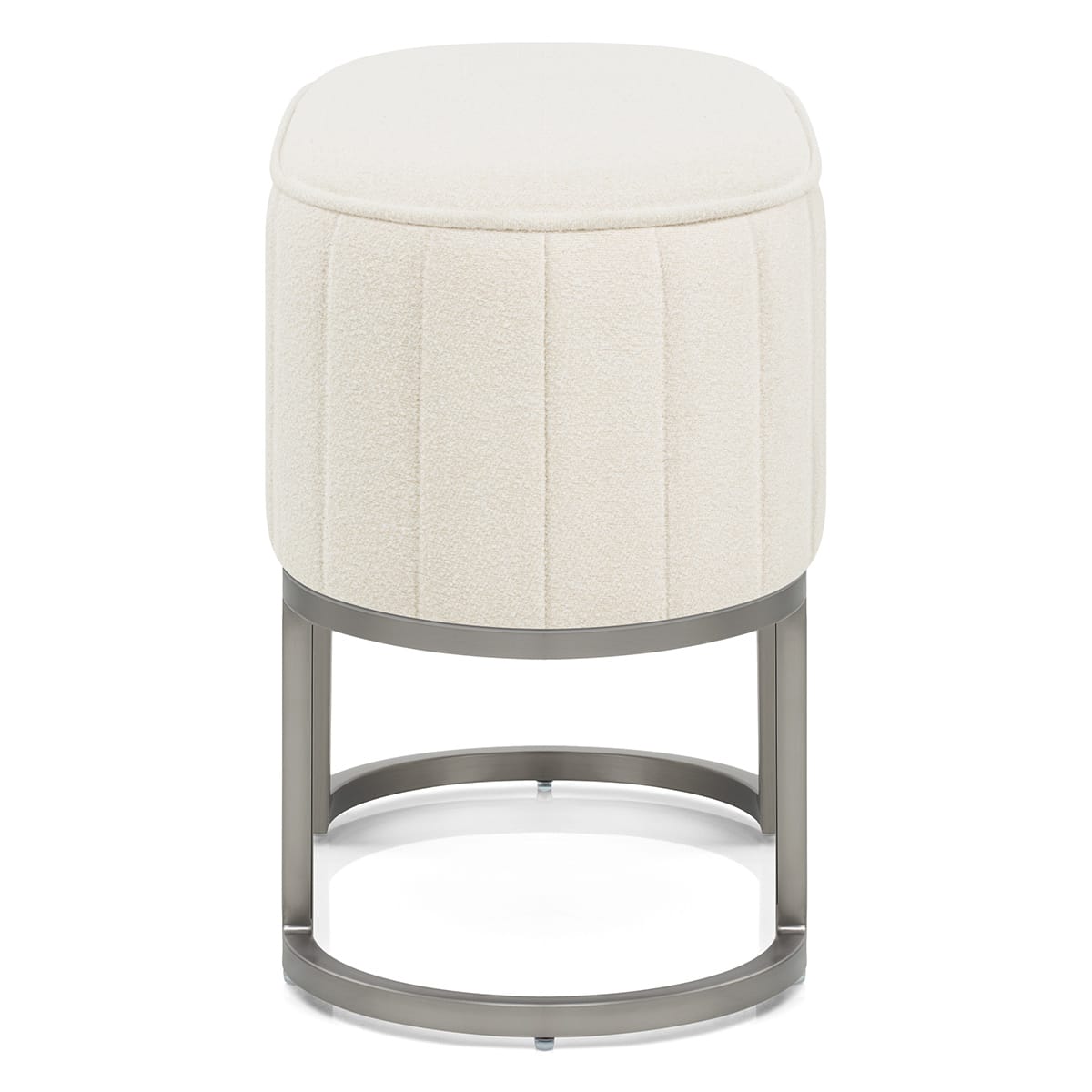 Sgabello Grafite Tessuto - Duet Crema