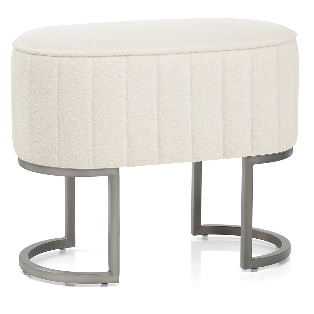 Sgabello Grafite Tessuto - Duet Crema