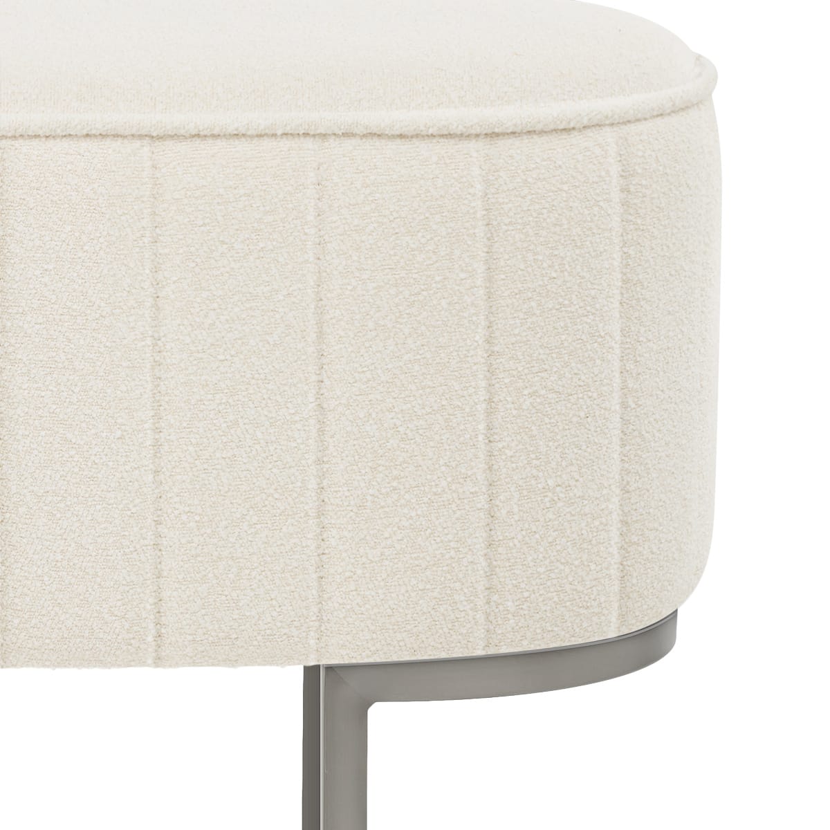 Sgabello Grafite Tessuto - Duet Crema
