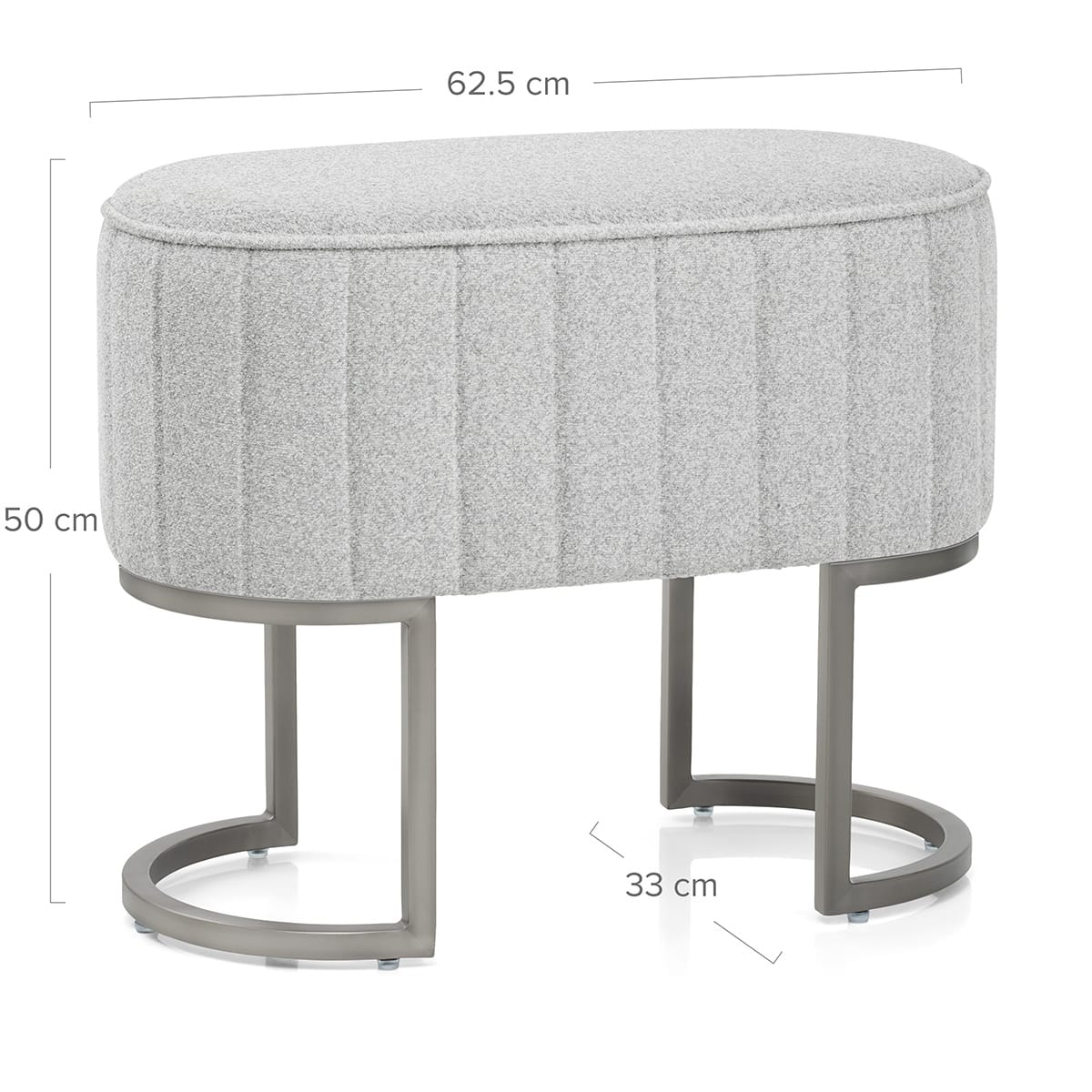 Sgabello Grafite Tessuto - Duet Grigio