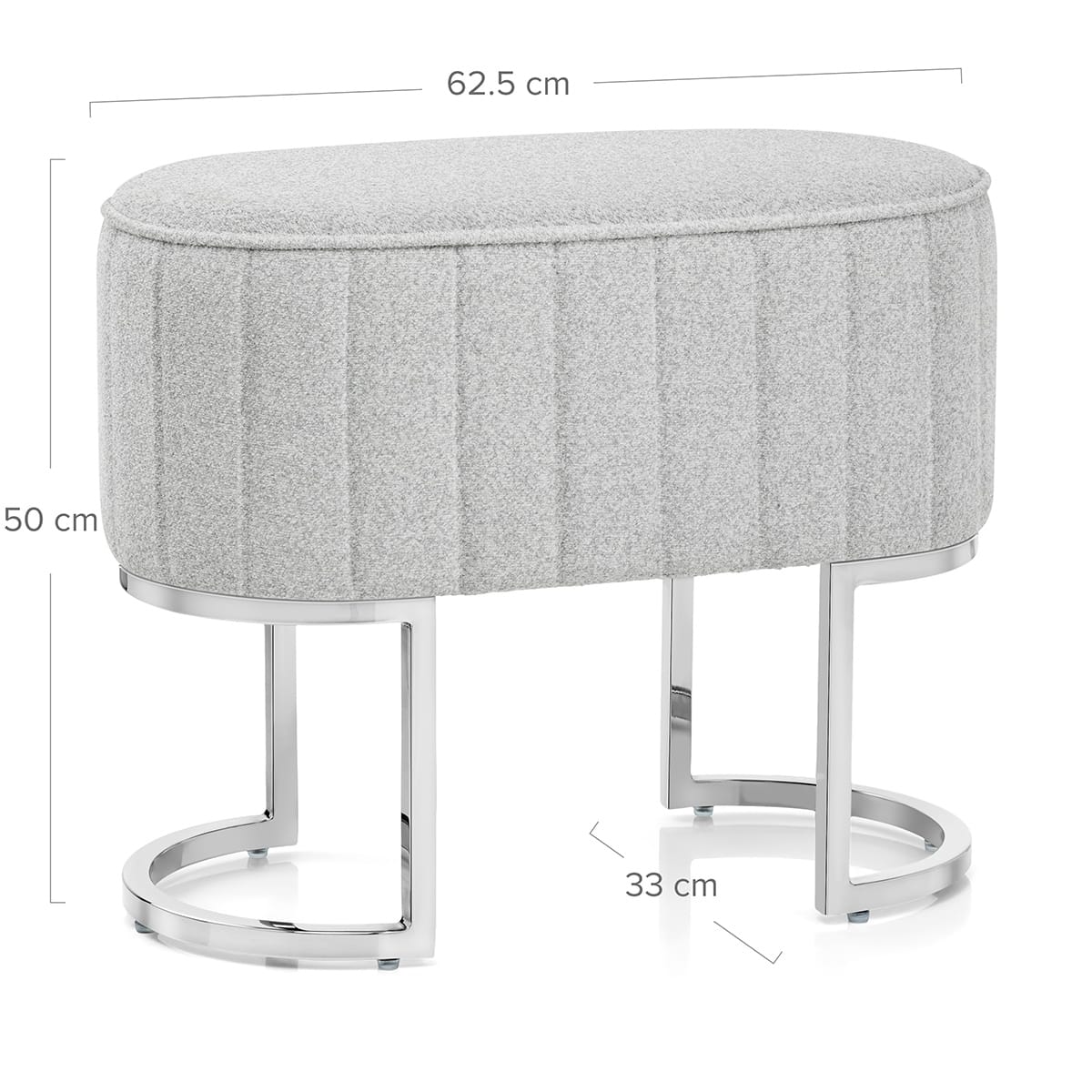 Sgabello Tessuto - Duet Grigio