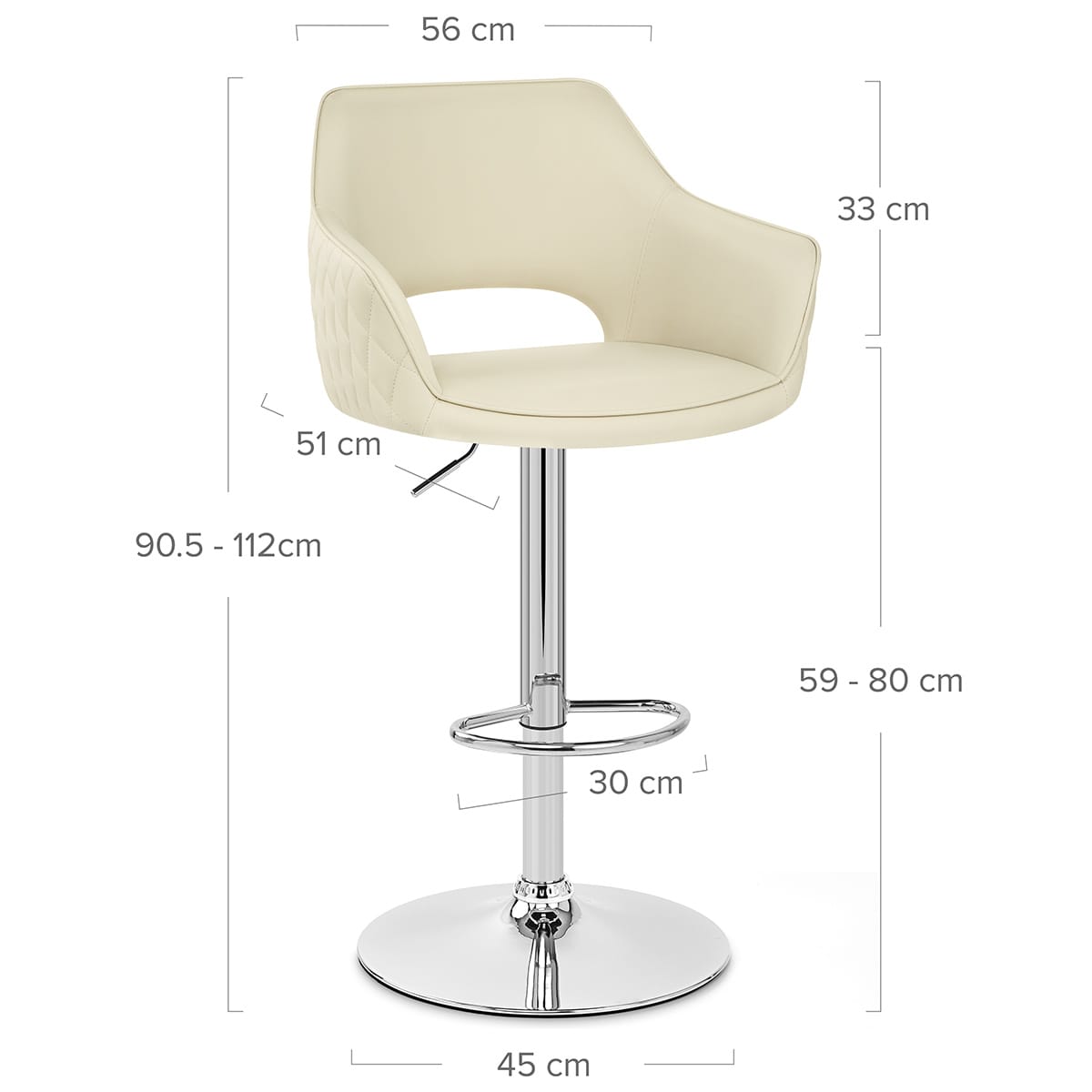 Sgabello Ecopelle - Dune Crema