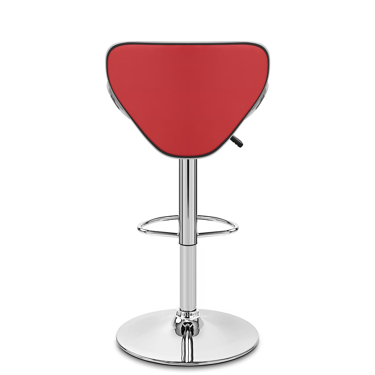 Sgabello Ecopelle Cromato - Felix Rosso
