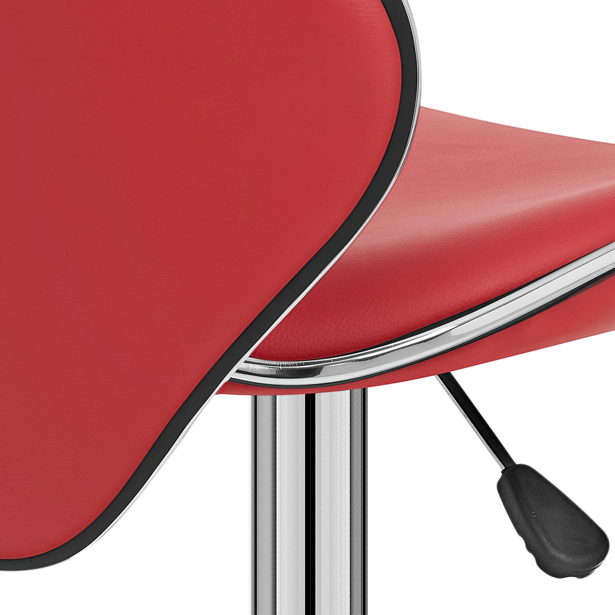 Sgabello Ecopelle Cromato - Felix Rosso