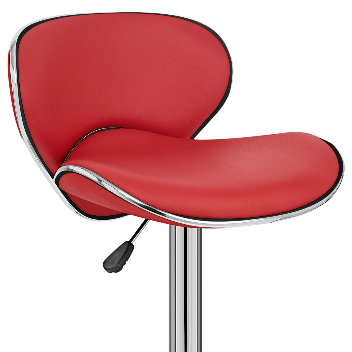 Sgabello Ecopelle Cromato - Felix Rosso