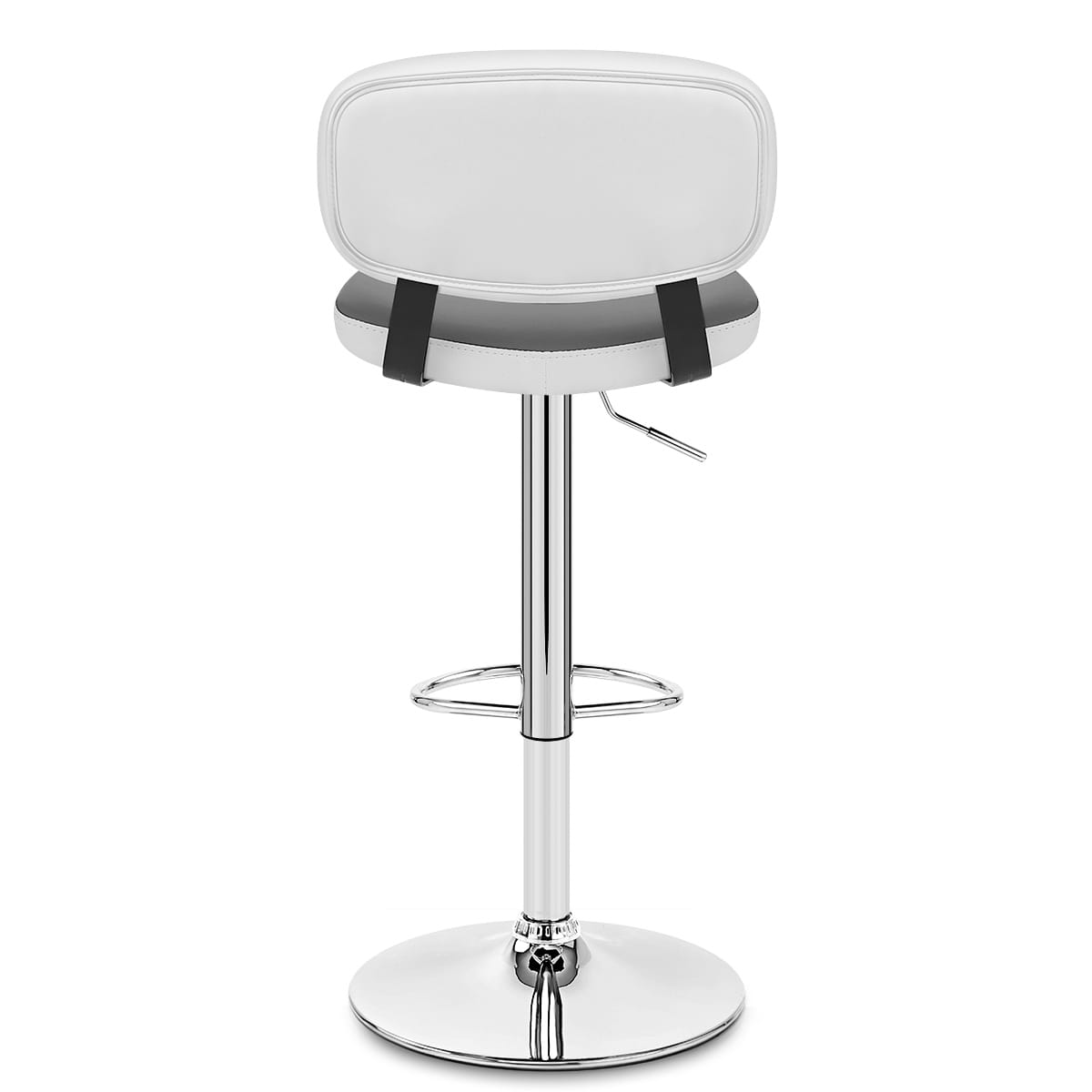 Sgabello Similpelle Cromato - Edge Grigio