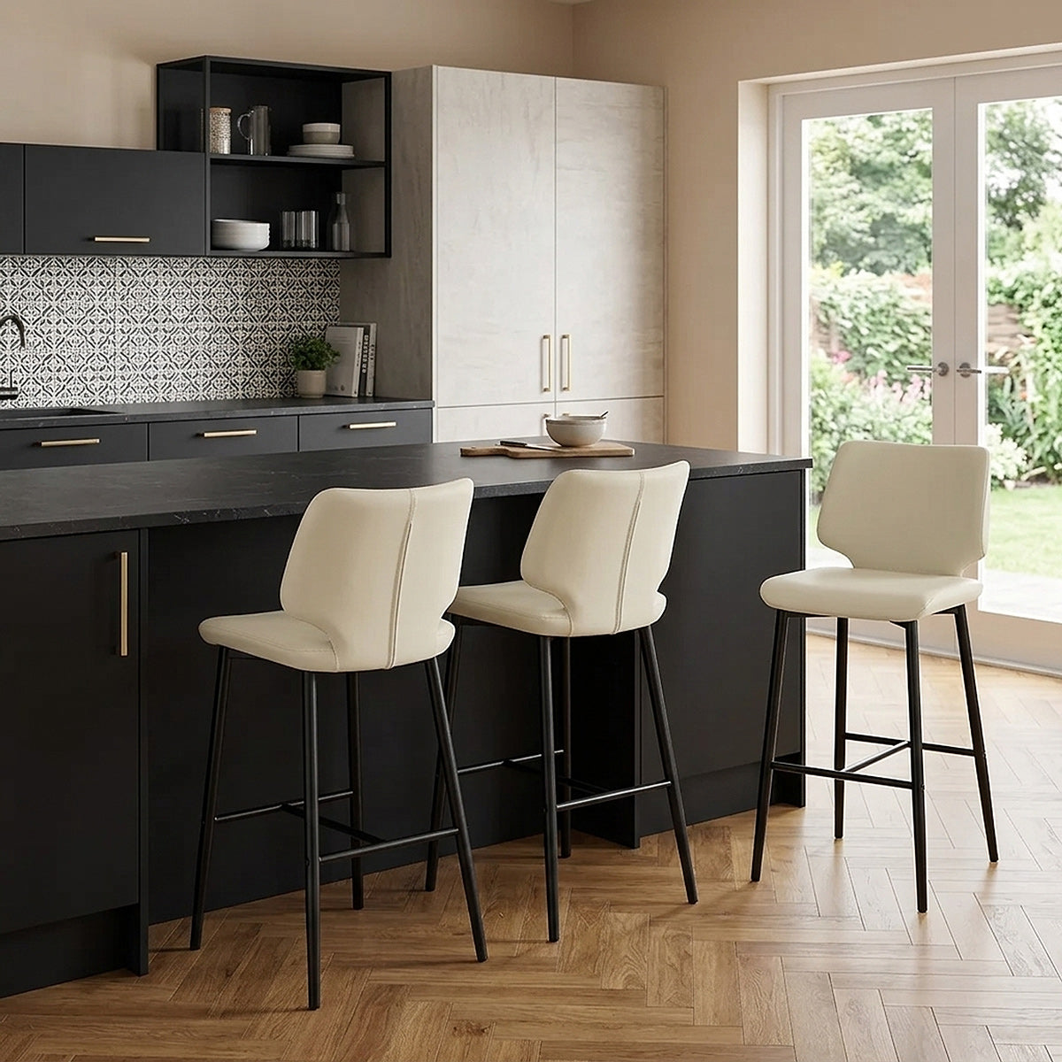Sgabello Ecopelle - Elan Crema